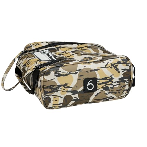 6th Sense – Bait Bag – Soft Plastic Storage Bag – Holds 15 to 20 Packs – Tackle Organizer – Clear Label Window - color: Woodland Camo - Brown
