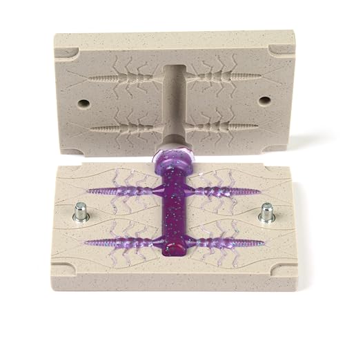 best_nj Four Cavity Lure Mold Soft Plastiс Lure Making Injection Molds for DIY Fishing Lures StoneFly 1.5"