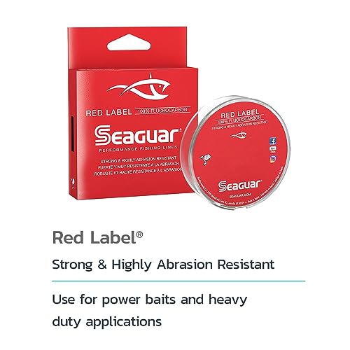 Seaguar Red Label Fishing Line for Power Baits & Heavy-Duty Applications, Freshwater, 100% Fluorocarbon, Clear, Multiple Sizes - size: 20lbs/1000yds