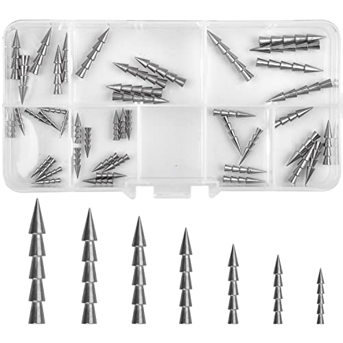 Bass Fishing Tungsten Nail Weights, Tungsten Fishing Sinker Weights Worm Insert Weight for Bass Wacky Rigs Fishing