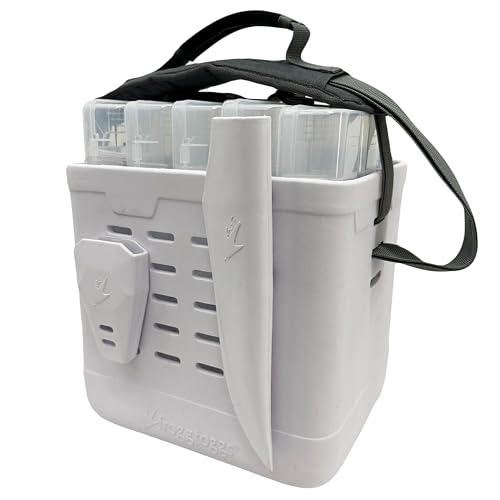 FROGG TOGGS EVA Tackle Vault, Lightweight, Customizable Fishing Tackle Bag - color: White, style: 3600 Kit