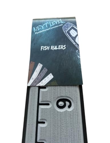 SeaDek Fish Ruler | Next Level | 36 inch Fish Measurement Tool | Perfect for Boats and Kayaks | Storm Gray Over Black - color: Storm Gray over Black