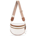 oscaurt Leather Crossbody Bag Bum Bag for Women Large Sling Bag Cross Body Purse Shoulder Handbag Fanny Pack - color: Beige, size: Medium