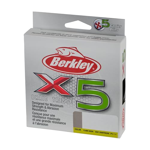 Berkley x5 Braid Fishing Line - color: Flame Green - NEW, size: 164yd, style: 20lb