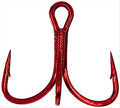 Mustad KVD Elite Triple Grip Treble 2X Short 1X Strong - color: Red, size: Size 4 (Pack of 11)