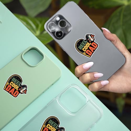3Pcs Reel Cool Dad Sticker, Fishing Club Fisherman Sticker, Funny Fishing Stickers Waterproof for Boat, Tackle Box, Cooler, Gifts for Dad, Fisherman, Anglers - color: Fishing 3, size: 2in