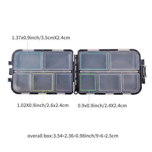 2PC-Aventik Fishing Tackle Box Tackle Utility Boxes Plastic Box Storage Organizer Box Fishing Tackle Storage(Hook box-10C) - style: HOOK BOX-10C