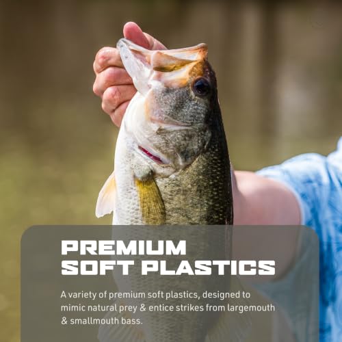 Googan Squad Mondo Kit Bass Fishing Lure Sets for Largemouth & Smallmouth Bass – Includes Premium Tackle & Mystery Box Essentials - color: Black Series