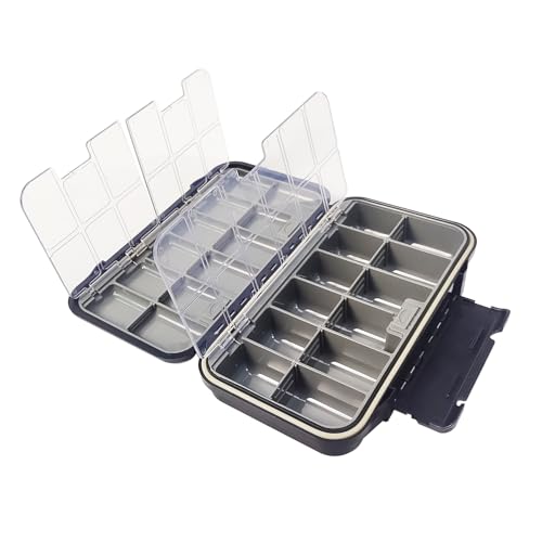 Aventik Waterproof Fly Box Two Sided Easy Grip Foam Light Weight Fishing Tackle Box Large Capacity(H027) - size: H027:7.71"x4.18"x1.66"