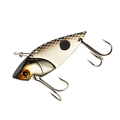 Cotton Cordell Gay Blade Spinner-Bait Fishing Lure - Great as a Casting Bait or Jigging Spoon - color: Gray/Chrome Black, size: 2"
