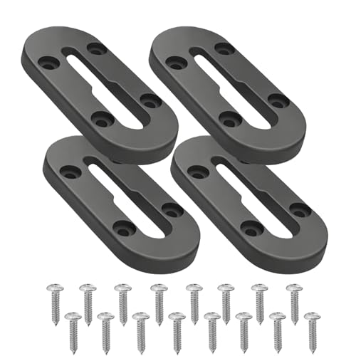 Kayak Track Rail - Low Profile Design for Fishing Rod,Cup Holders and Paddle Holders | High-Strength Nylon & Stainless Steel 304 | Kayak Accessories Mount Track & Rail System for Kayak - style: 4inch,4pcs