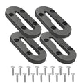 Kayak Track Rail - Low Profile Design for Fishing Rod,Cup Holders and Paddle Holders | High-Strength Nylon & Stainless Steel 304 | Kayak Accessories Mount Track & Rail System for Kayak - style: 4inch,4pcs