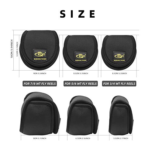 SF Fly Fishing Reel Cover Case Pouch or Fly Reel Black Fit 7/8 wt - size: 7/8wt