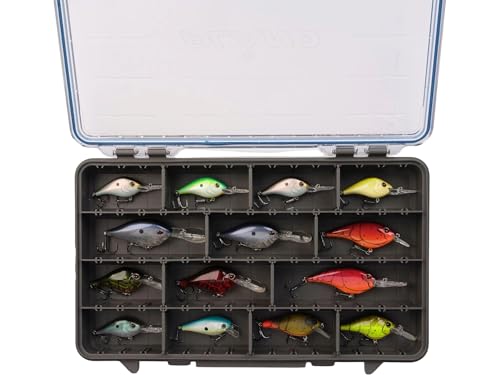 Plano StowAway 3700 Waterproof Stow Tackle Box, 4-Pack, IPX7 Waterproof Rating, with Rustricor, Single Latch Design, Transparent DuraView Lid, Stackable Storage for Fishing Bait, Lures and Gear - size: 3700 4-Pack, style: Regular - New Model