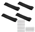 4 Pcs Fishing Rod Straps for Boat Deck Rod Holders, Fishing Pole Sleeve Wrap Rod Waterproof ,Fishing Accessories for Securing for Boat and Anglers Outdoor Included 24 Screws 24 Gaskets