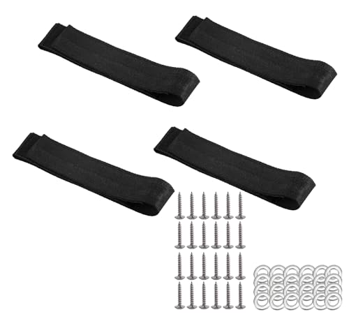 4 Pcs Fishing Rod Straps for Boat Deck Rod Holders, Fishing Pole Sleeve Wrap Rod Waterproof ,Fishing Accessories for Securing for Boat and Anglers Outdoor Included 24 Screws 24 Gaskets