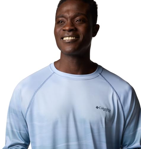 Columbia Men's Super Terminal Tackle PFG Fade Long Sleeve - color: Collegiate Navy/Obsidian Fotw Permit, size: X-Small