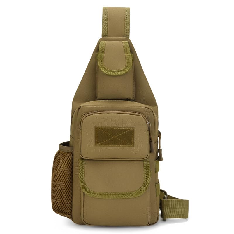 Sling Bag Crossbody Backpack for Men, Tactical Chest Shoulder Bags Daypack | Camouflage Cross Body Bag with Convertible Waterproof Shoulder Strap Trendy Casual Daypacks and Water Bottle Holder Chest Bag - color: Color 5