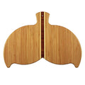 Totally Bamboo Whale Tail Shaped Bamboo Serving and Cutting Board, 14-1/2" x 10-1/2"