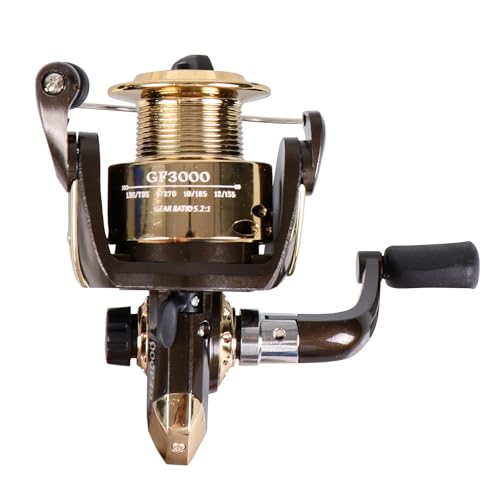 Spinning Fishing Reel for Freshwater Saltwater Fishing, Anti-Reverse with Front-Adjustable Drag - style: Gf3000 ( 3 Ball Bearings)
