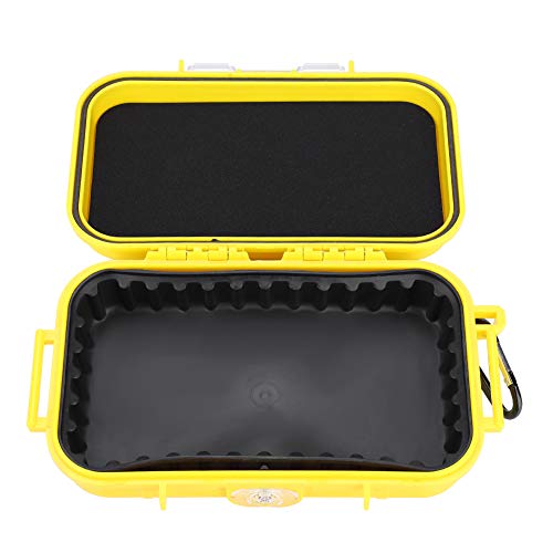 Joyzan Waterproof Storage Case, Outdoor Survival Shockproof Box Airtight Carry Floating Hard Shell Wet Dry Container Travel Sealed Organizer Marine Tool Carrying Protecting Boating Camping Fishing - color: Yellow