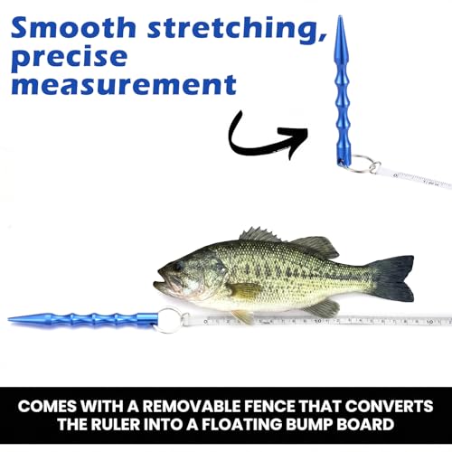 Kingdder 2 Pack Measuring Fish Stringer with Protective Cover Ground Stakes 60 Inch Fishing Measure Tape Ruler Angler Equipment Accessories for Saltwater Freshwater Kayak Spearfishing Stringer