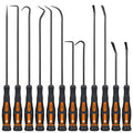 HORUSDY 12-Piece Precision Hook and Pick Set, Car Auto Oil Seal/O-Ring Seal Gasket Pick, Precision Hooks Puller Remover - size: 12-Piece