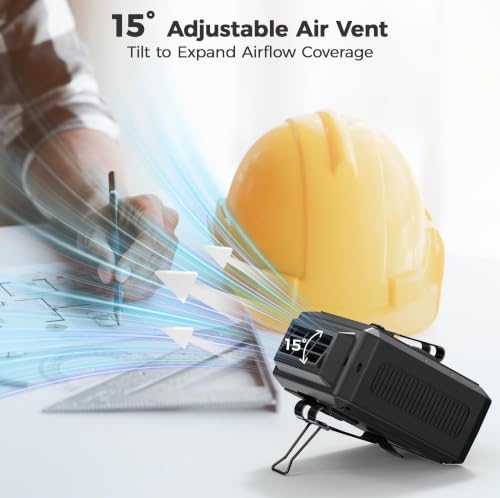 Portable Mini Waist Fan - Rechargeable Clip on Belt Wearable Body Fan, Max 20H Cooling, 5 Speeds 16000RPM Turbo Hands-Free Under-Shirt Neck Fan for Outdoor Jobsite Camping Traveling