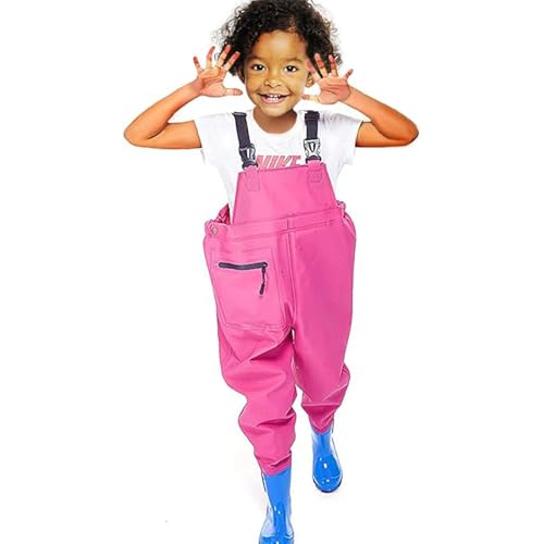Luwint Kids Chest Waders for Girls, Youth Fishing Waders with Boots Children Hunting Wader Waterproof Lightweight Bootfoot - size: Large