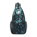 Wolf Dream Catcher Sling Backpack Chest Bag Crossbody Shoulder Bag Gym Cycling Travel Hiking Daypack For Men Women - color: Wolf Dream Catcher