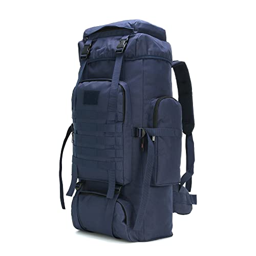 Hiking Backpack for Men 70L/100L Camping Backpack Military Rucksack Molle 3 Days Assault Pack for Climbing | Camping Backpack - color: 70l-navy