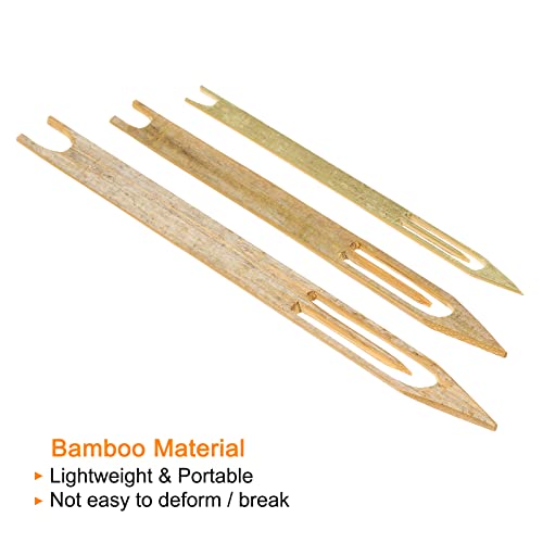 PATIKIL Netting Needle Shuttles Kit, Bamboo Fishing Net Repair Line Mending Tool - size: 130x8x3mm,150x12x3mm,180x15x4mm