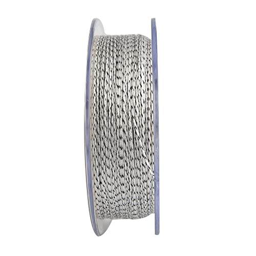 HERCULES Braided Fly Line Backing 20lb 30lb, 100Yds 300Yds, with Long-Lasting Color - color: White & Black, size: 30LB 300Yds