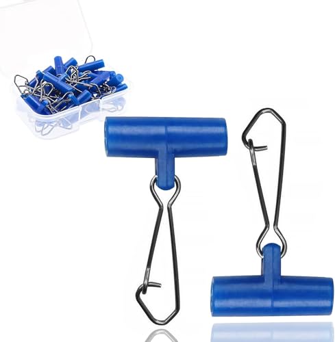 YOTO Sinker Slide for Fishing 30/60pcs Fishing Slide Weight Slides Fishing Line Connector Fishing Accessories - color: Blue - 60pcs