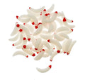 50pcs-1Inch Bass Fishing Worms Lures,Silicone Soft Maggot Baits Bread Worm Fishing Lure,5 Color - color: White