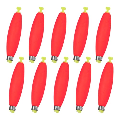 M METERXITY Pack Fishing Bobbers Floats, EVA Foam Weighted Bobbers, Clip-on Floats Slip Corks Floaters Strong Buoys - color: Red, size: 3.78" Length