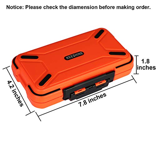 SMALL Fishing Tackle Box, Floating Storage Box, Double-Sided Fishing Lure Box with Adjustable Dividers Storage Jewelry Organizer Making Kit Container for Lure Hook Beads Earring Tool(Orange) - color: Orange (Size: 7.8" L X 4.2" W X 1.8" H)