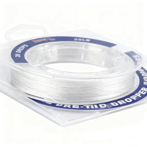 MASTERPRO Pre-Tied Dropper Loop Rigs, Fishing Line Spool 10LB 15LB 20LB 30LB 40LB 50LB 60LB 80LB 100LB, Suitable for Saltwater Freshwater Fishing - size: small bobbin-50LB
