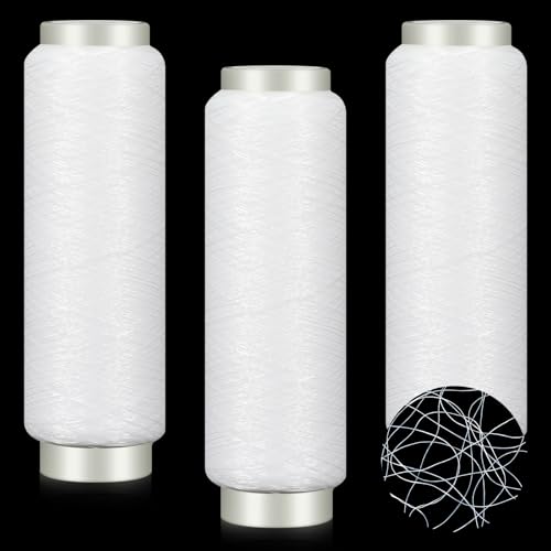 Nogeqi 3 Roll Invisible Thread, 820 Feet Fishing String, 0.2mm Invisible String, Clear Nylon Thread for Fishing Line and Sewing Beading