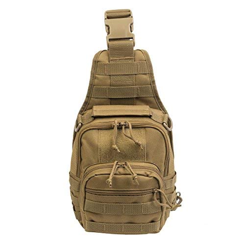 DEPARTED Sling Pack Military Rover for Fly Fishing Camping Hiking Trekking Bag for Men and Women (Tan) - color: Tan