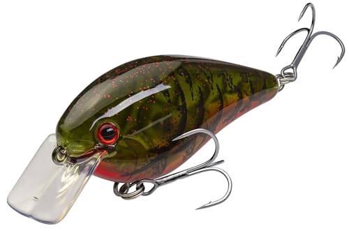 Strike King KVD 1.5 Hard Knock Fishing Lure, 3/8 oz, 3D Lifelike Eyes - color: Phantom Watermelon Seed Red Craw, size: 3/8oz