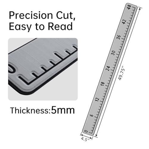 HZshark EVA Foam Fish Measuring Board, Fish Ruler with 3M Self-Adhesive Backing, 48" Fishing Tape Measure for Boats Sailboats Yachts Kayaks - color: Grey, size: 4.5"*48"