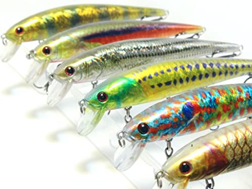 Minnow Crankbait for Bass Fishing Bass Lure Jerkbait Fishing Lures and Tackle Box - color: HM509KB