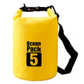 2L/3L/5L/10L/15L/20L/30L 500D Tarpaulin Heavey-Duty PVC Water Proof Dry Bag Sack for Kayaking/Boating/Canoeing/Fishing/Rafting/Swimming/Camping/Snowboarding - color: Yellow, size: 5L