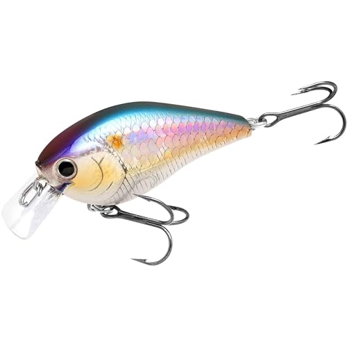 LUCKY CRAFT LC 1.5 Silent Squarebill Crankbait Fishing Lure, 2-3/8", Bass Fishing Lures for Freshwater, Hard Crankbait with Treble Fishing Hooks, Fishing Accessories - color: 270 MS American Shad