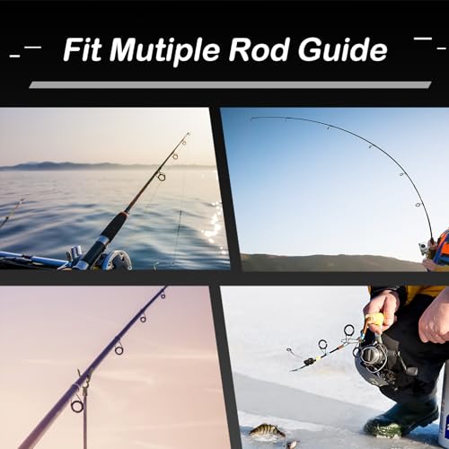 Aventik Fishing Rod Repair Kit Complete with 11 Sizes 55pcs Ceramic Guide Ring,Glue, Tweezers, Eyelet Replacements for Fishing Pole Repair Kit