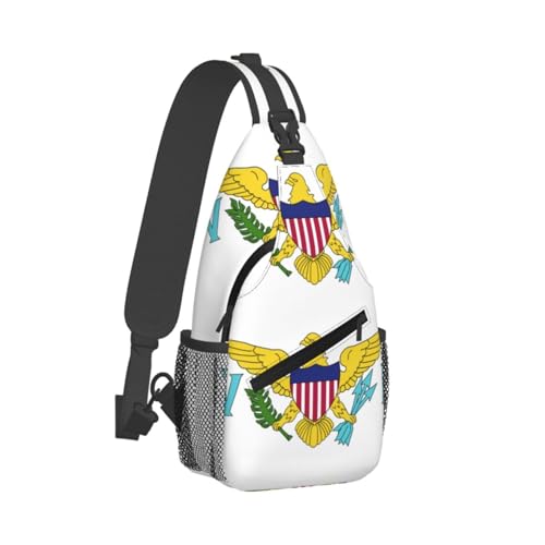 Flag Of Virgin Islands Outdoor Crossbody Shoulder Bag For Unisex Young Adult Hiking Bicycling - color: 7