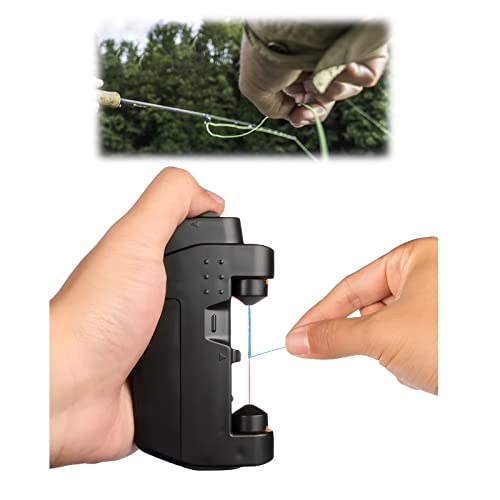Electric Lure GT Knotter - Professional Fishing Tool, Quick Fishing Knot Tying Tool, Automatic Knotting Machine Tying Device Fishing Hook Tier Knots Lure Tool for Fishing Lovers - color: Battery, Black