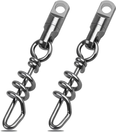 Fishing Corkscrew Swivels, 750lbs Heavy Duty Quick Release Big Game Connector Dredge for Saltwater Freshwater