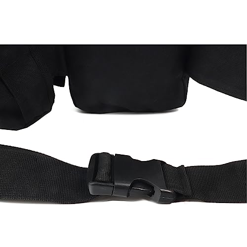 Fanny Pack Tactical Water Bottle Waist Pack Military Fanny Packs MOLLE Army Waist Bag Utility Hip Belt EDC Pack Bag for Outdoors Traveling Camping Hunting Running Cycling Fishing Dog Walking (Black) - color: Black